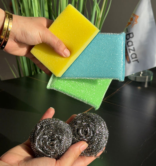 Multi-Purpose Cleaning Sponge & Scrubber Set (5 Pieces)