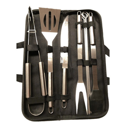Stainless Steel BBQ Grill Tool Set with Carry Case