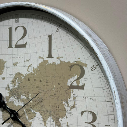Modern World Map Design Wall Clock