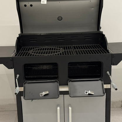 Barbecue Grill with Lid & Removable Round Grill Insert