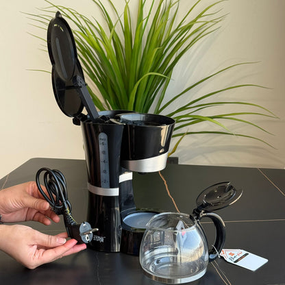 ماكينة صنع القهوة بالتنقيط المتينة مع وعاء زجاجي