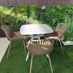 Daniela Chair & Durable Square Table Outdoor Furniture Set