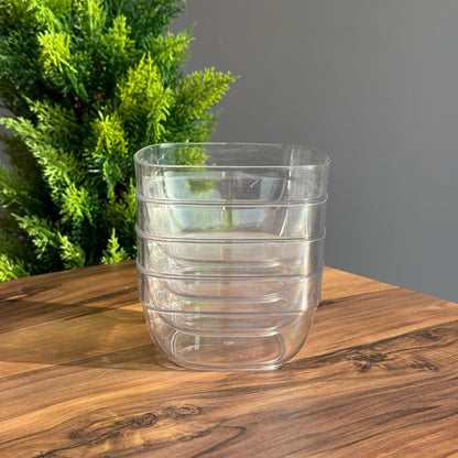 Clear Plastic Serving Bowls Set - Square