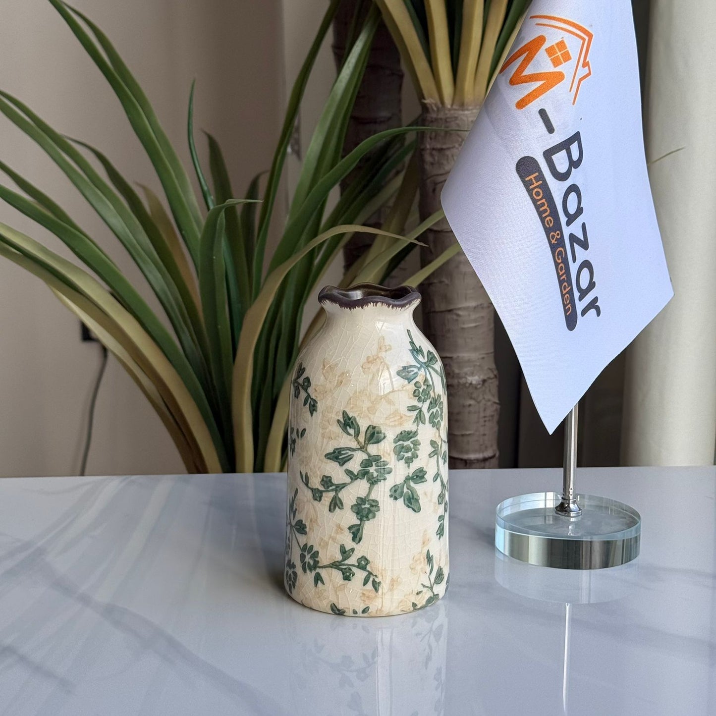 کۆمەڵە گوڵدانی سیرامیکی گوڵداری سەوز