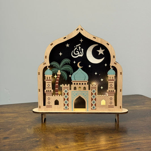 Crescent Night Mosque table Decoration