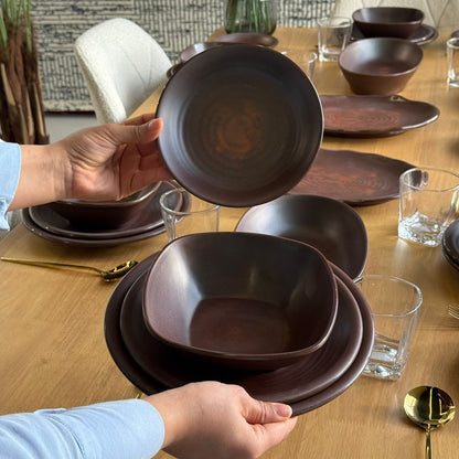 طقم أطباق عشاء أنيق وعصري من الميلامين