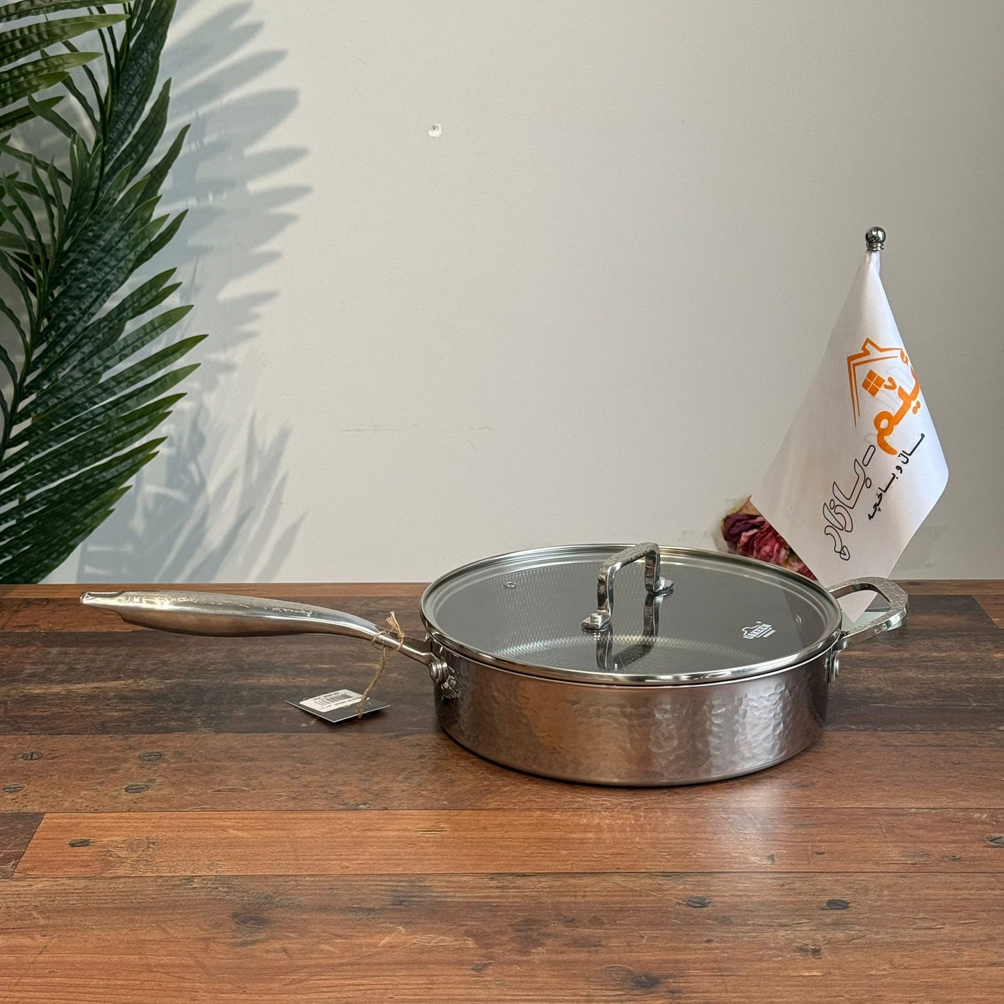 Luxury Hammered Stainless Steel Cookware Set with Frying Pan