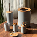 6 PCS Modern Round Bathroom Accessories Set