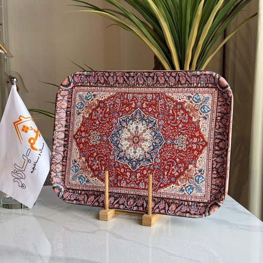 Royal Red Pattern Serving Tray