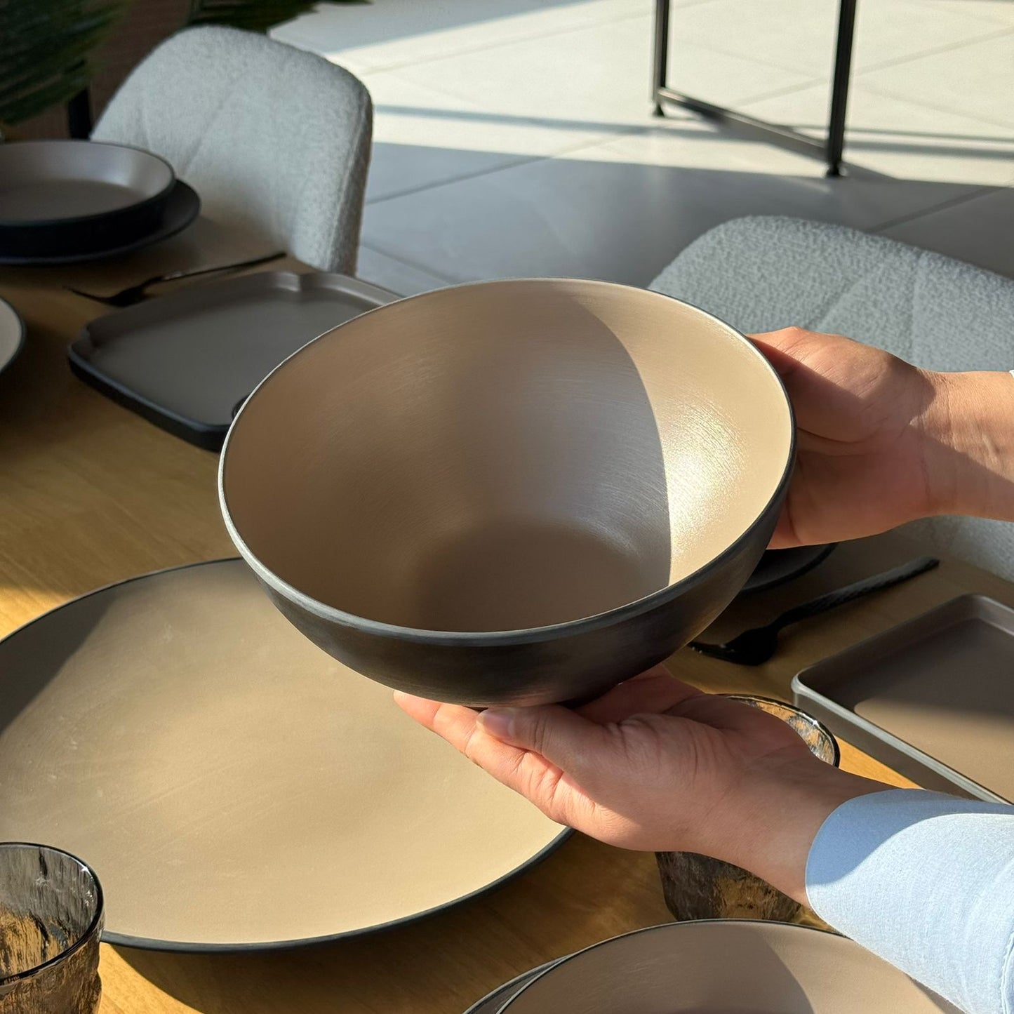 Modern Minimalist Melamine Dinnerware Plate Set