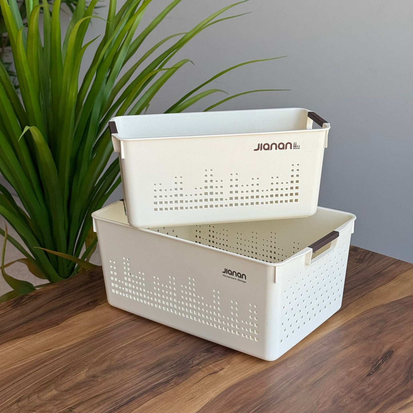 2-Sized Durable Multi-Purpose Storage Baskets
