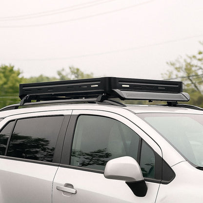 Aluminum Universal Car Roof Rack – Heavy-Duty Cargo Carrier - Full Set - Black