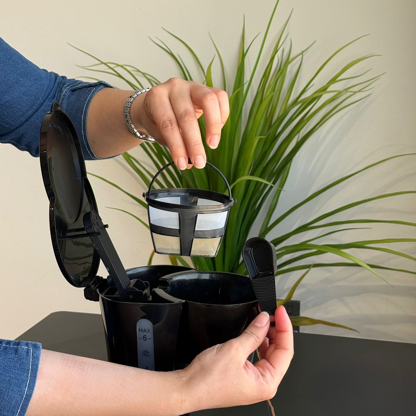 ماكينة صنع القهوة بالتنقيط المتينة مع وعاء زجاجي