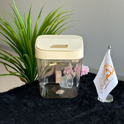 حاوية تخزين طعام محكمة الغلق مع مغرفة