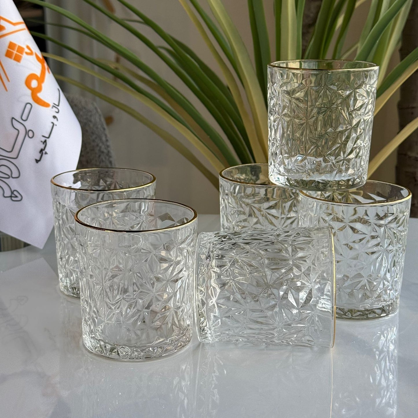 6-peices elegant glassware collection