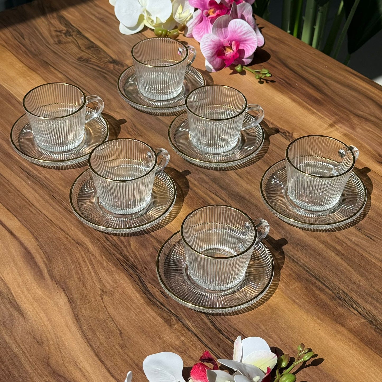 مۆدێرن Elegance Gold-rim Teacup Collection