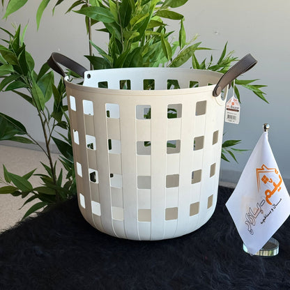 سلات تخزين دائرية متعددة الأغراض بمقابض