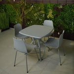 Modern Chair & Durable Square Table Outdoor Furniture Set