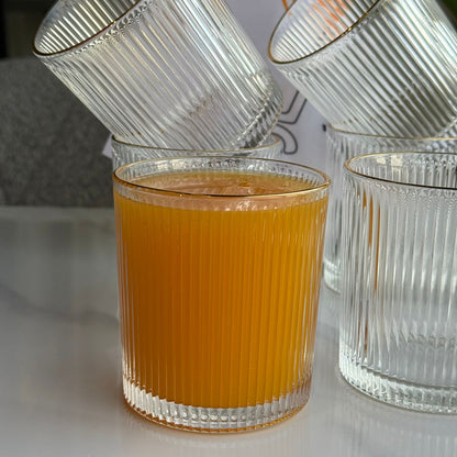 سێت پەرداخی شووشەی مۆدێرن و شیک