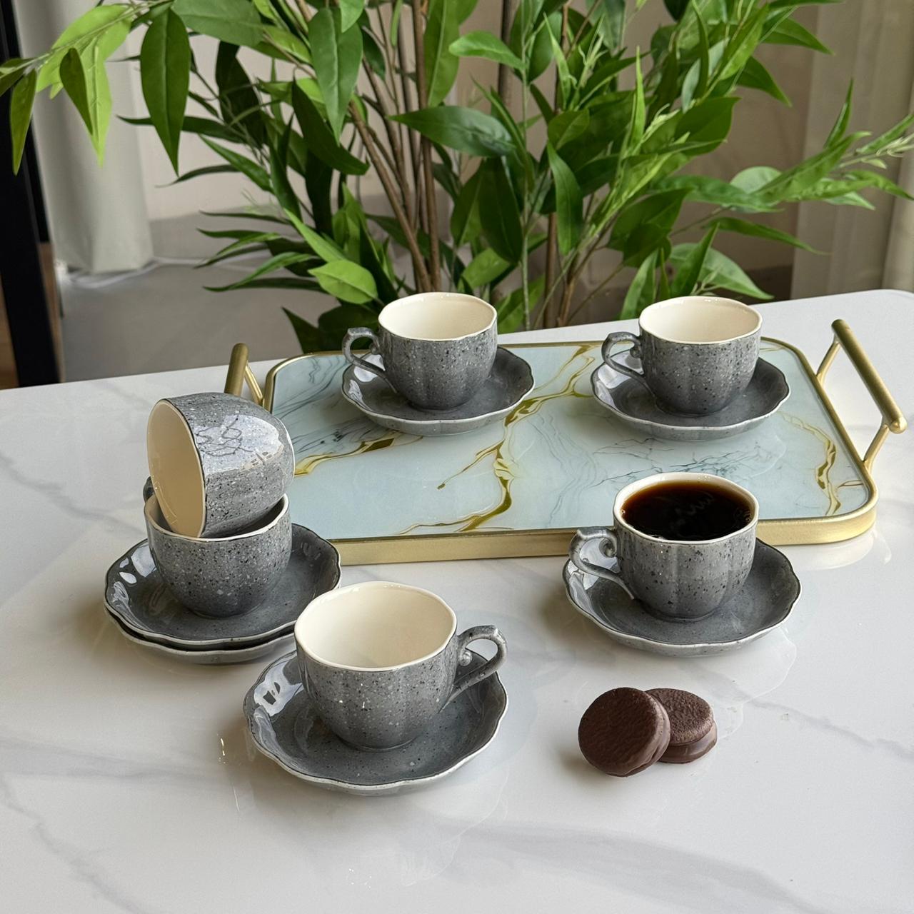 Classic Design Coffee Cup & Saucer Set