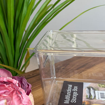صناديق تخزين أكريليك شفافة مع غطاء