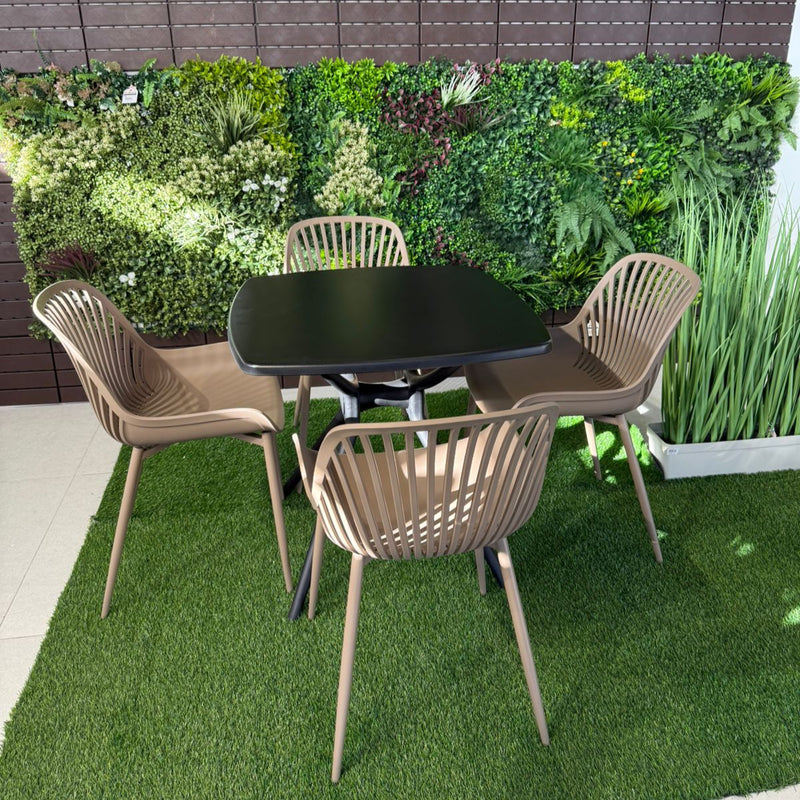 Daniela Chair & Durable Square Table Outdoor Furniture Set