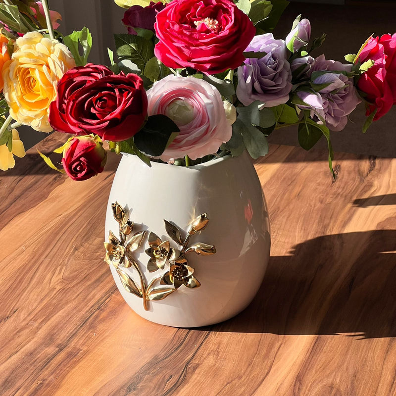 Decorative Golden Flower Vase