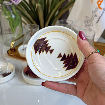 Decorative Saucers & Tea Glass Set