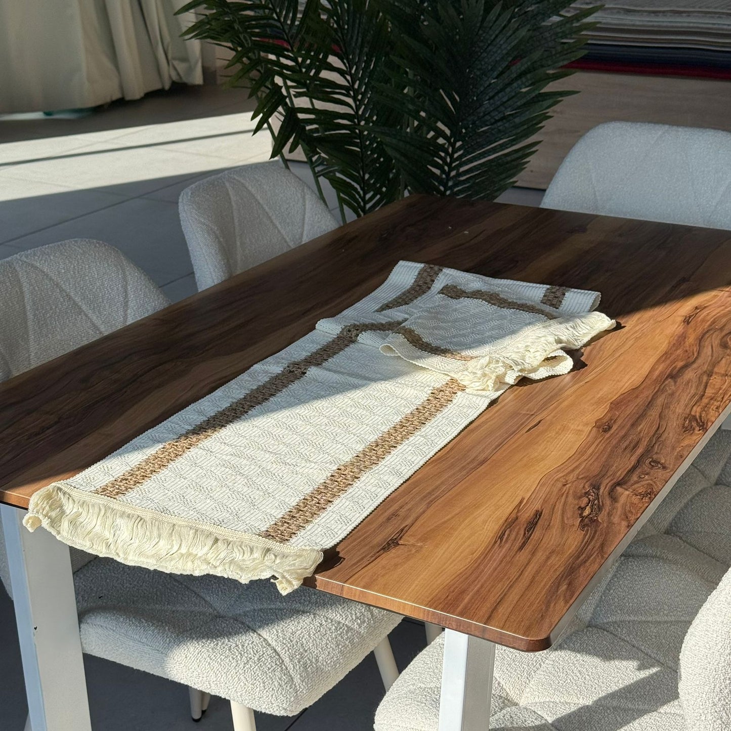 30 × 180 سم ڕاکەری مێزی سروشتی تواوە