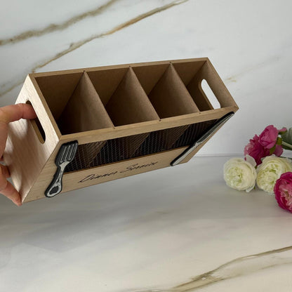 Wooden Cutlery Organizer – Utensil Holder