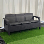 3-Person Modern Garden Seating Sofa