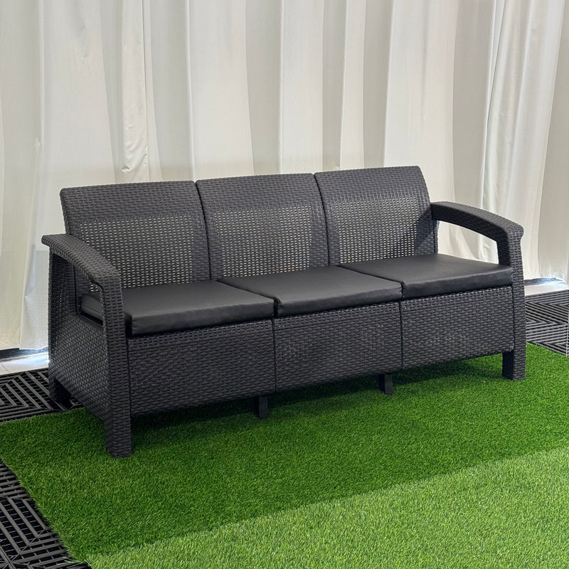 3-Person Modern Garden Seating Sofa