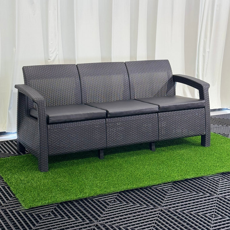 3-Person Modern Garden Seating Sofa