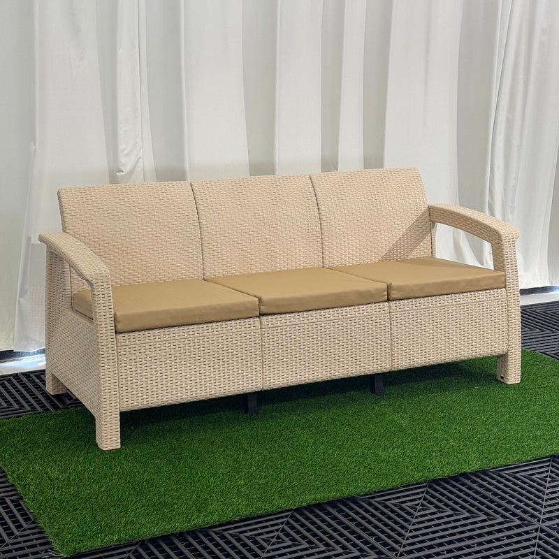 3-Person Modern Garden Seating Sofa