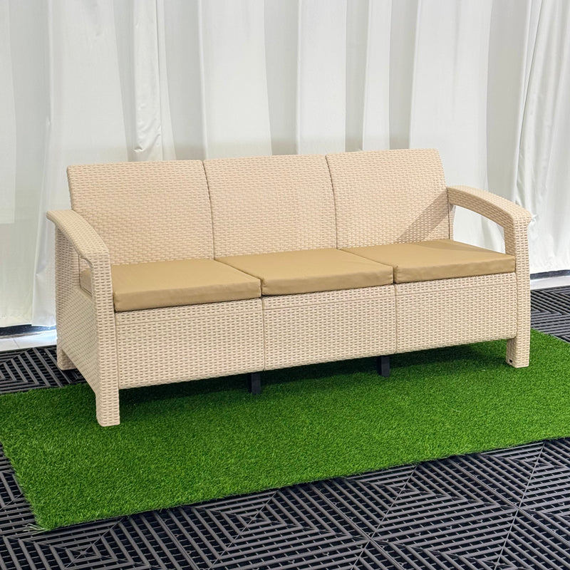 3-Person Modern Garden Seating Sofa