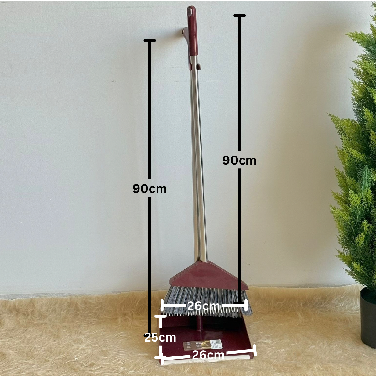 Broom & Long-Handle Dustpan Set