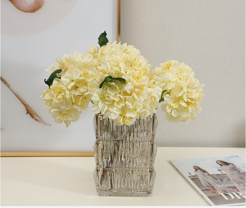 Vintage Charred French Hydrangea - False Flowers