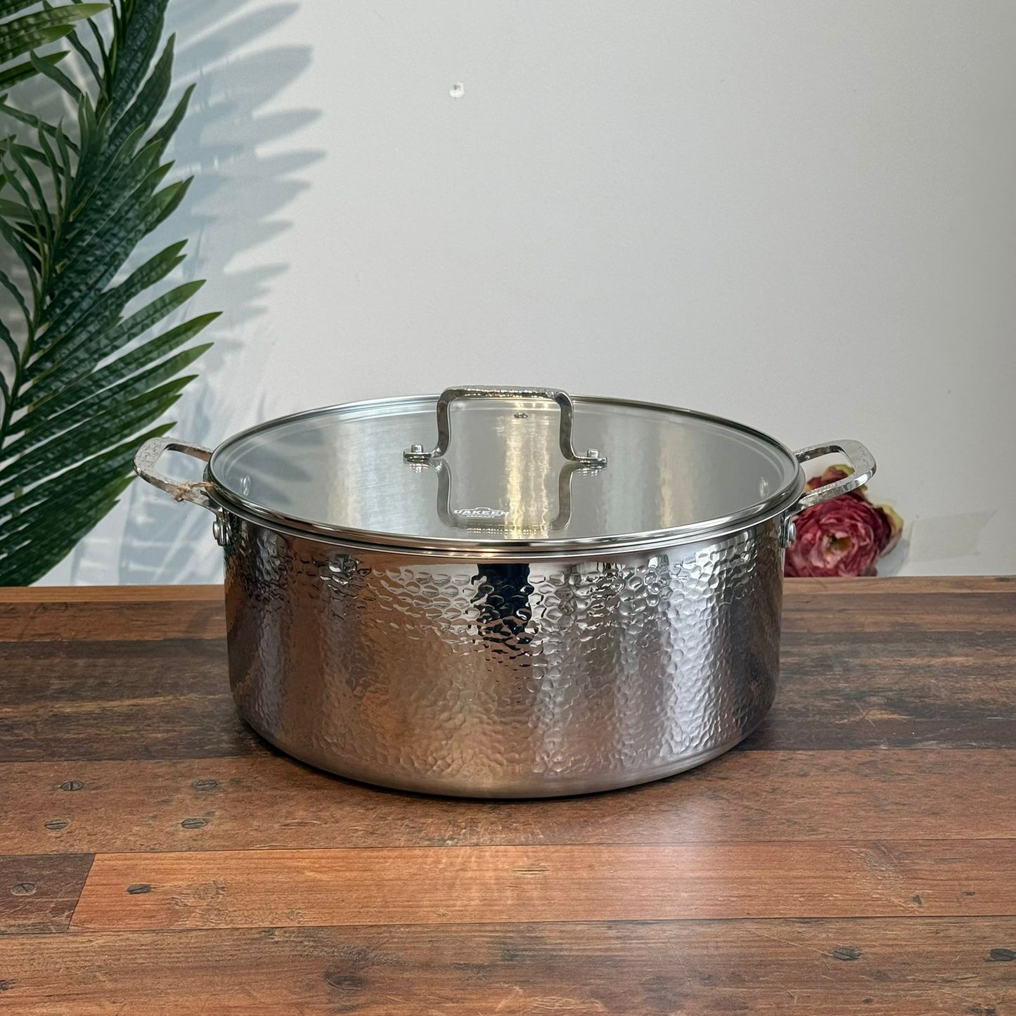 Luxury Hammered Stainless Steel Cookware Set with Frying Pan