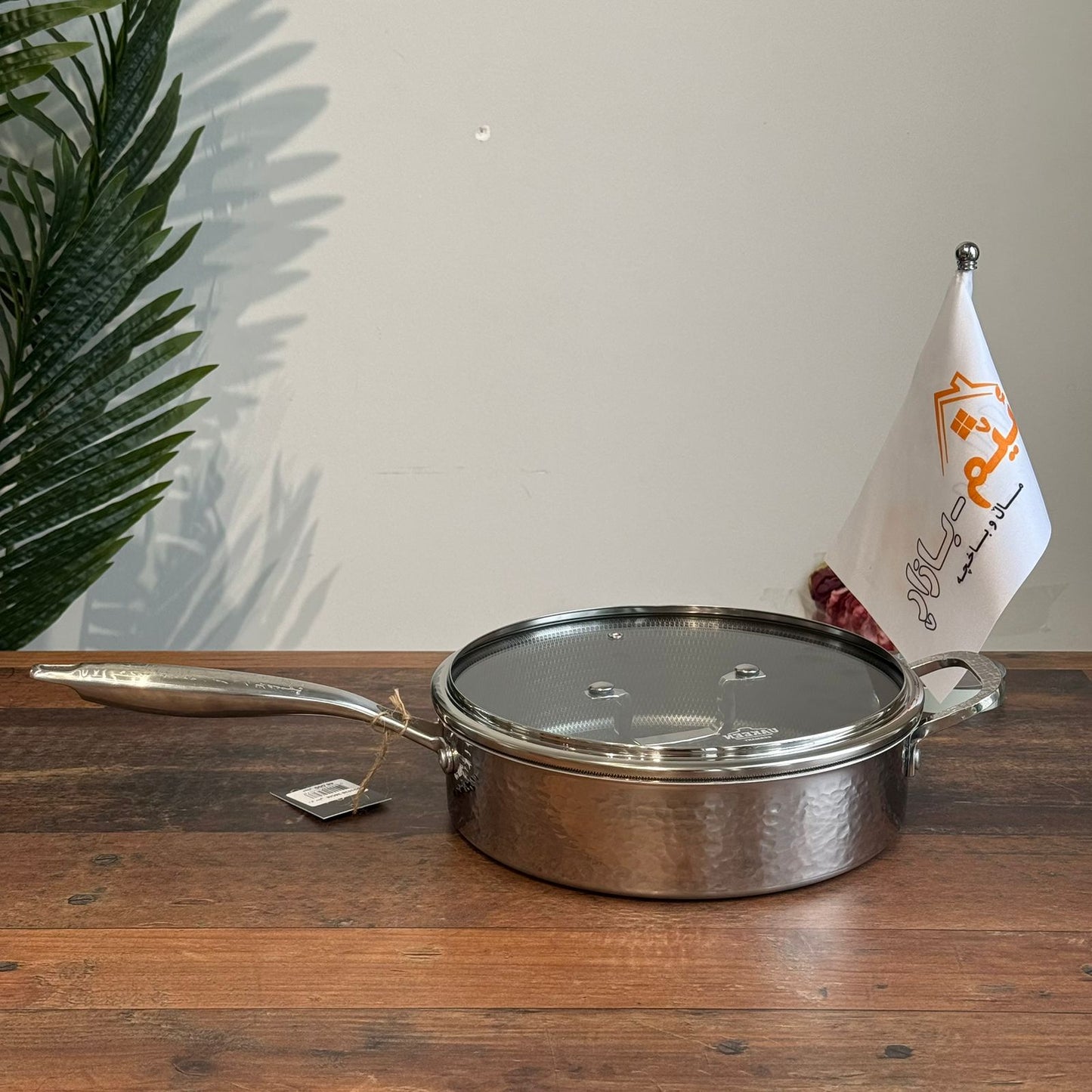 Luxury Hammered Stainless Steel Cookware Set with Frying Pan