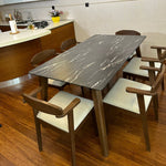 طاولة تروي ليتيزيا مع كراسي ديلان -خشب زان طبيعي