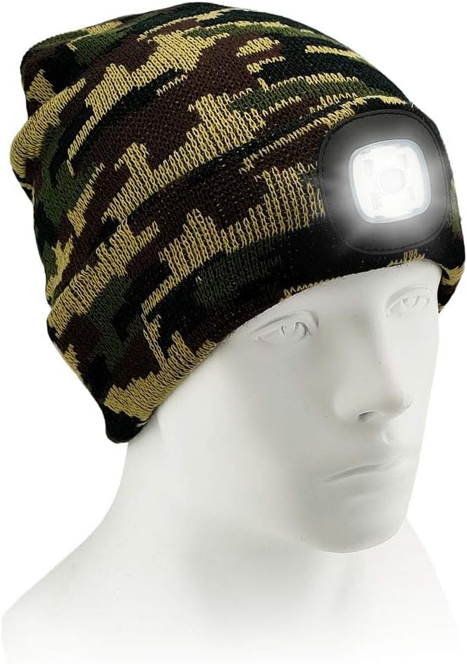 قبعة مريحة مزودة بمصباح LED قابل للشحن عبر USB