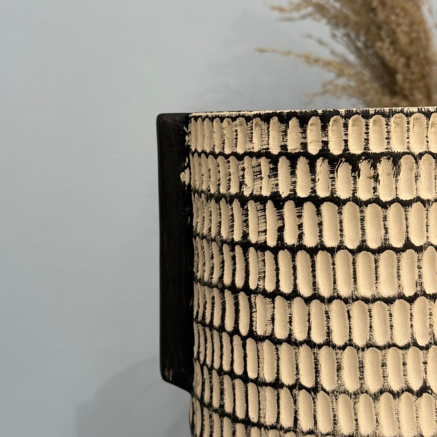 Modern Tribal Pattern Ceramic Planter Pot & Decorative Vase