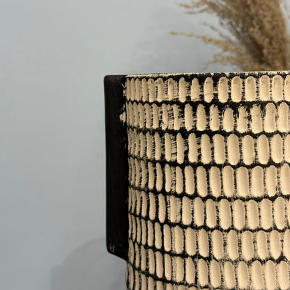 Modern Tribal Pattern Ceramic Planter Pot & Decorative Vase