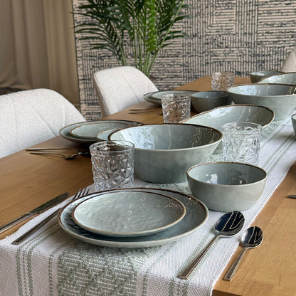 22 قطعة - طقم أواني طعام فاخرة وأنيقة