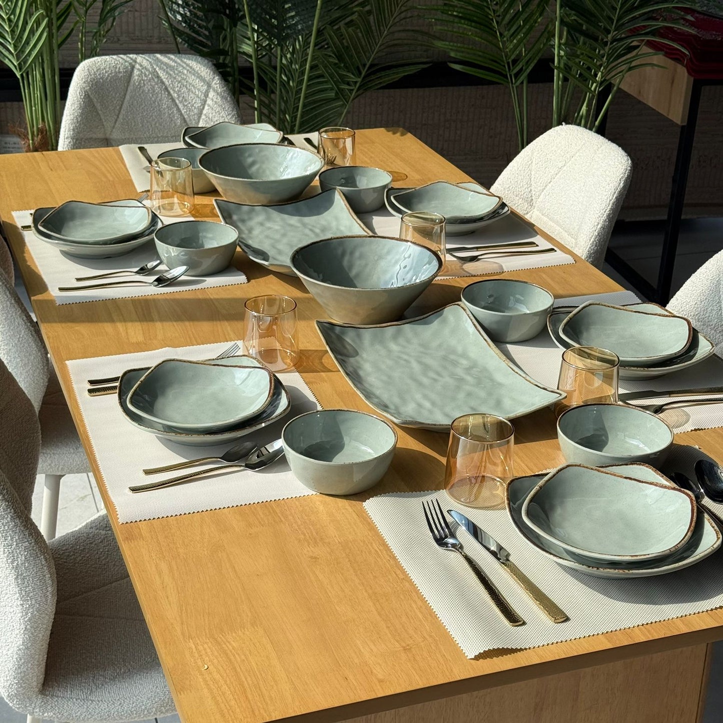 22 قطعة - طقم أواني طعام فاخرة