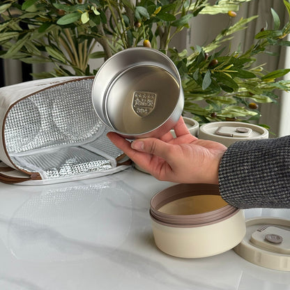 Stainless Steel Insulated Lunch Bowl with Thermal Bag
