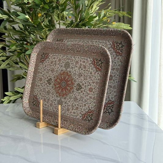 Royal Pattern Serving Tray - Set Of 2