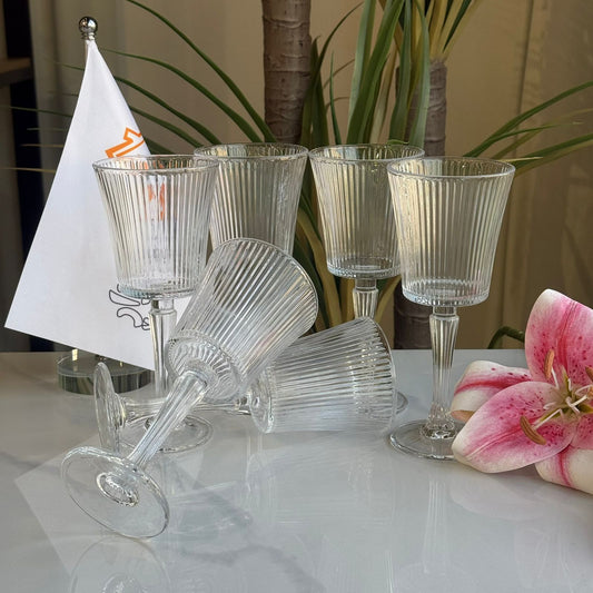 طقم زجاجيات كلاسيكية أنيقة - 6 قطع