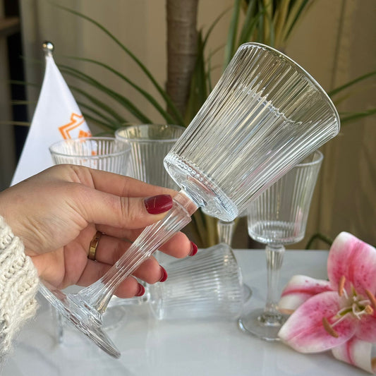 طقم زجاجيات كلاسيكية أنيقة - 6 قطع