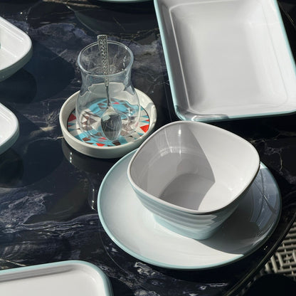 14PCS- Elegant Melamine Breakfast Serving Set